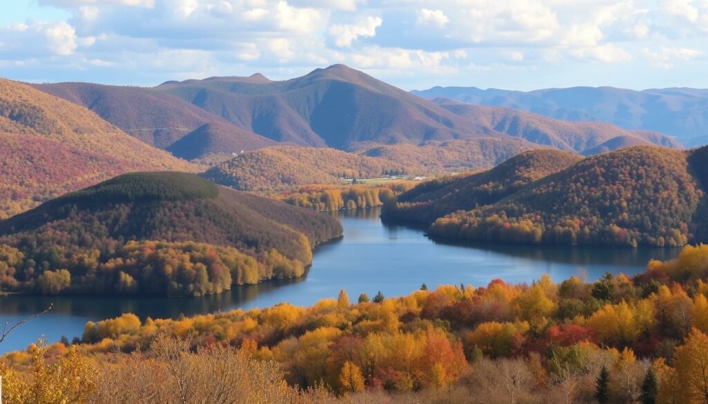 Image-de-lAuvergne-en-automne-avec-des-volcans-et-des-lacs-1024x585 Été indien en van : Destinations et activités en 2025