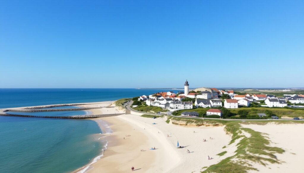 Image-de-lIle-de-Re-avec-ses-plages-de-sable-fin-et-ses-villages-aux-maisons-blanches-1024x585 Où partir en van en mai ? Nos idées-destinations en France !