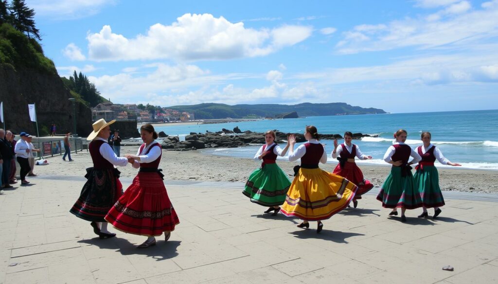 Image-du-Pays-Basque-avec-une-plage-et-des-danseurs-traditionnels-1024x585 Où partir en vacances en juin en France ?