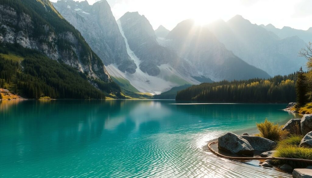 Image-dun-lac-de-montagne-dans-les-Alpes-1024x585 Où partir en vacances en juin en France ?